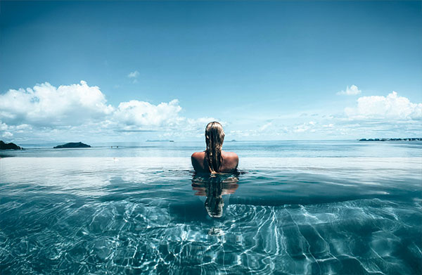 Floating beachfront club